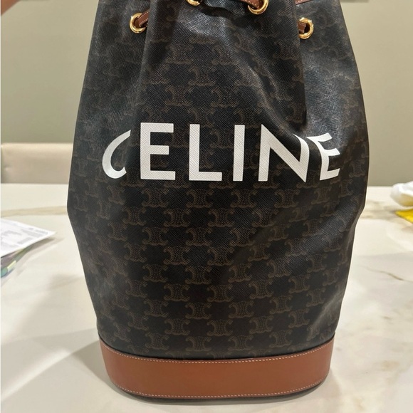 Celine Monogram Black and Tan Shoulder Bag - Picture 1 of 5